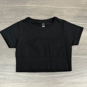 OFFLINE by Aerie Seamless Cropped Tee Black Women’s Medium